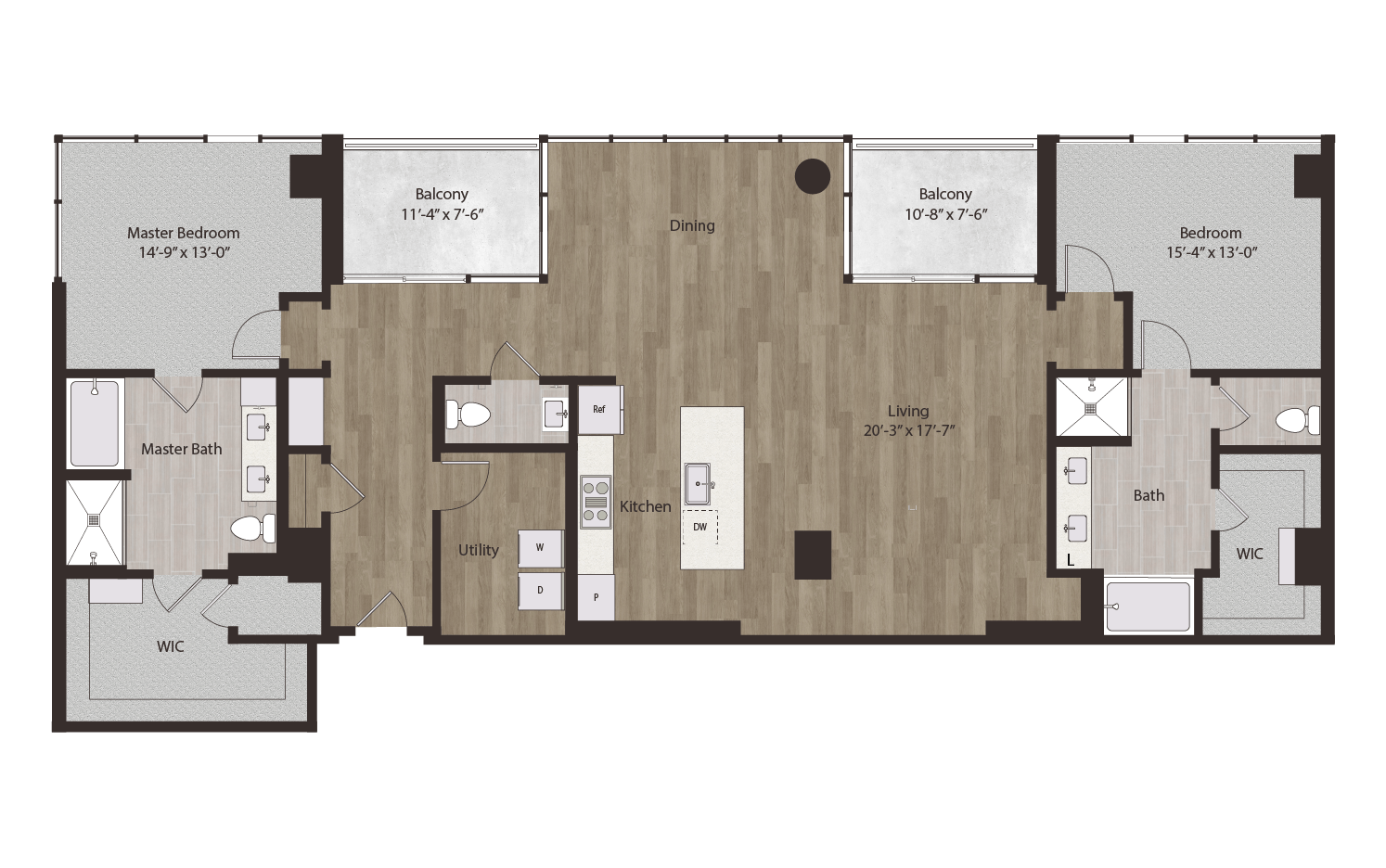 Floor plan layout diagram for P3